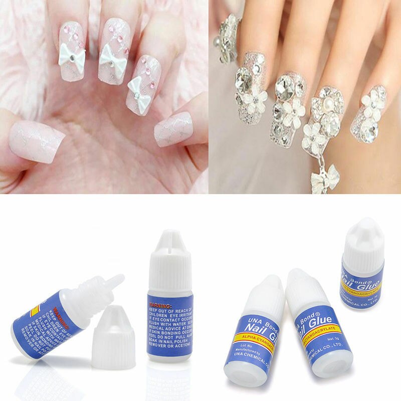 1Pcs Steentjes Nep Nagels Lijm Sneldrogende Acryl Uv Gel French Manicure Valse Nail Art Lijm 3D Diy Tips decoraties Lijm