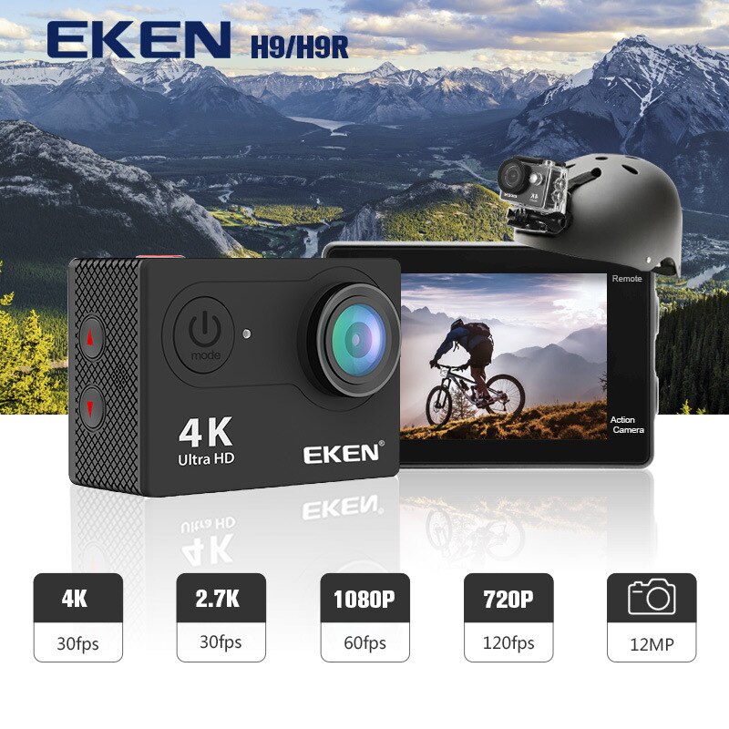 Originele Eken H9R Actie Camera Ultra Hd 4K 30fps Wifi 170D Onderwater Waterdichte Helm Video-opname Sport Cam