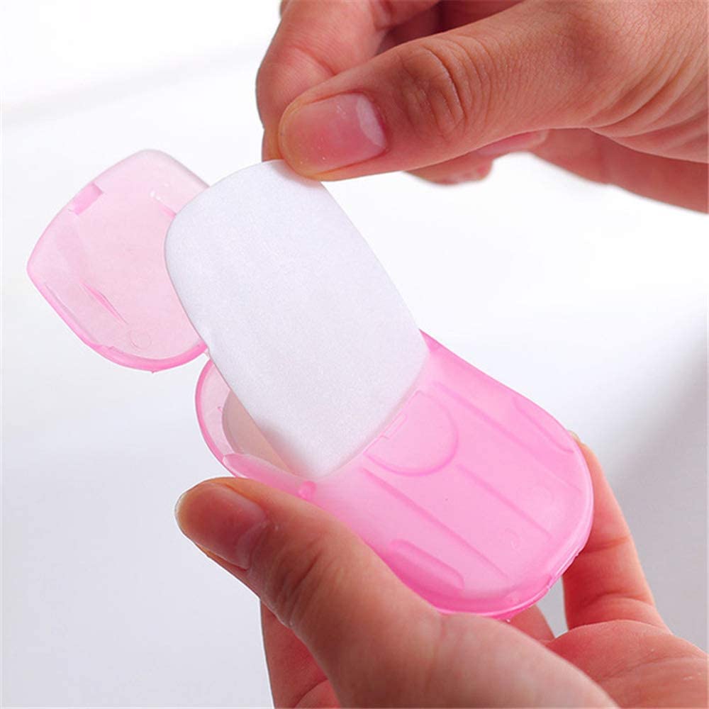 10 sets of portable disposable soap paper, travel hand wash toilet paper