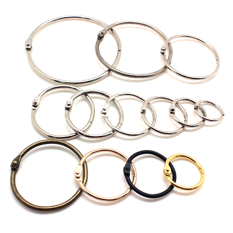 Loose-leaf Metal Book Rings Ring Binder Notebook Open Binding Hoops For Scrapbook Album Hinged Rings Office Supply