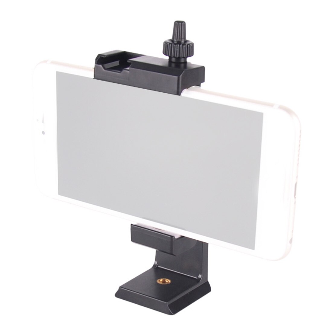 Portable Mobile Clip Phone Holder Clamp with Cold Shoe 1/4'' Screw Tripod Mount for 58-100mm 2.3-4inch Smartphone Bracket