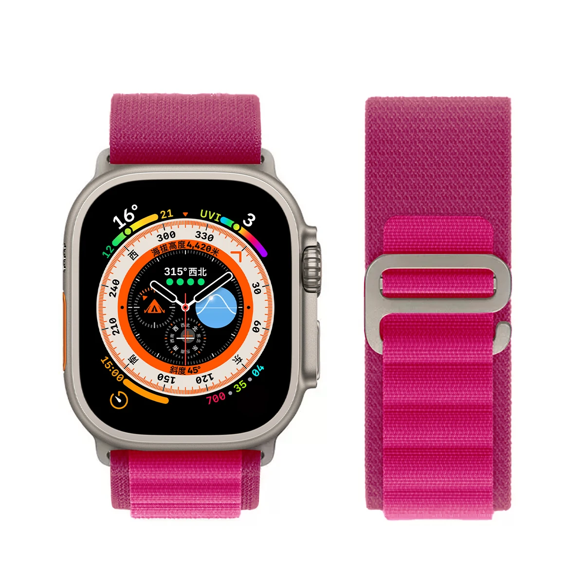 Bracelet de montre pour apple montre Ultra 2 bande 49mm 45mm 44mm 40mm 41mm 38 bracelet alpin Nylon série iwatch 6 7 8 9 se 44mm