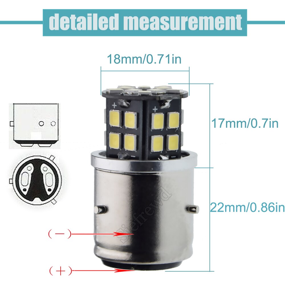 6V/12V White P36D LED Motorcycle Light Headlight Bulb Hi/Lo Beam Lamp 6 12 Volt