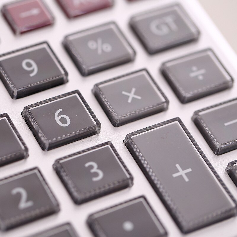 Deli Economical Crystal Button Calculator Real Human Pronunciation 12-bit Large Screen Display for Office School Financial