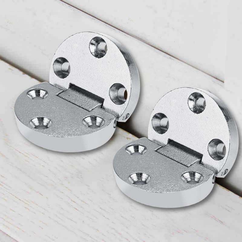 Bisagras de mesa plegables de aleación de Zinc, bisagras de mesa plegables autoportantes para el hogar, mesas de solapa, muebles, Hardware ovalado, 2 uds.