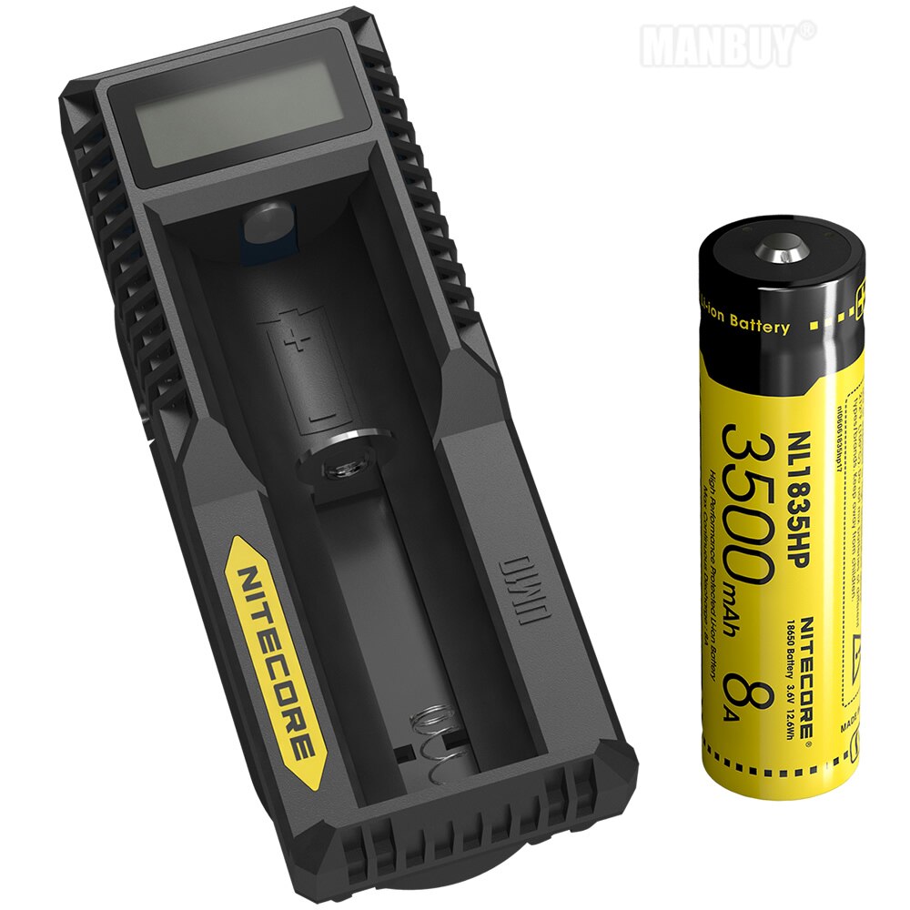 Nitecore NL1835HP High Performance 18650 3500mAh 3.6V 12.6Wh 8A Protected Li-ion Button Top Battery High Drain Devices
