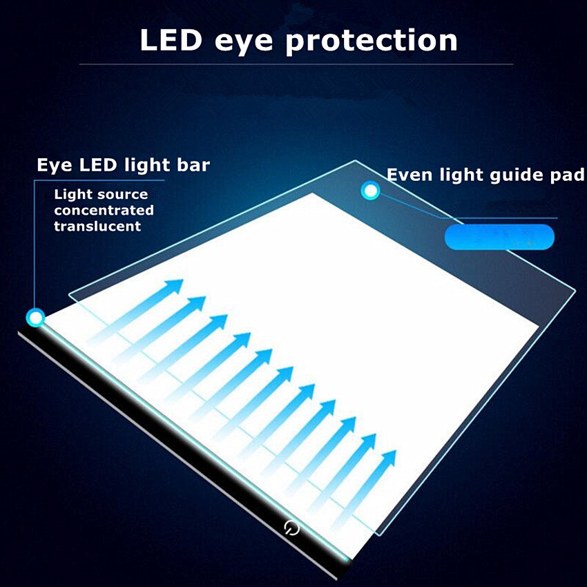 1PCS A4 LED Kunstenaar Dunne Art Stencil Tekening Board Led Light Pad Tafel Pad Panel Tekening Tracing Tracer Kopie board Licht Trekken