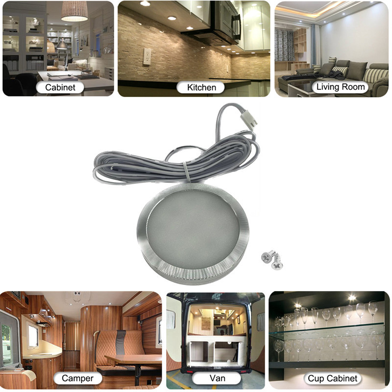 Plafonnier LED 12V, 1/2 Pièces, pour Camping-Car, Bateau, Remorque, Luminaire d'Nik, Idéal pour la Lecture