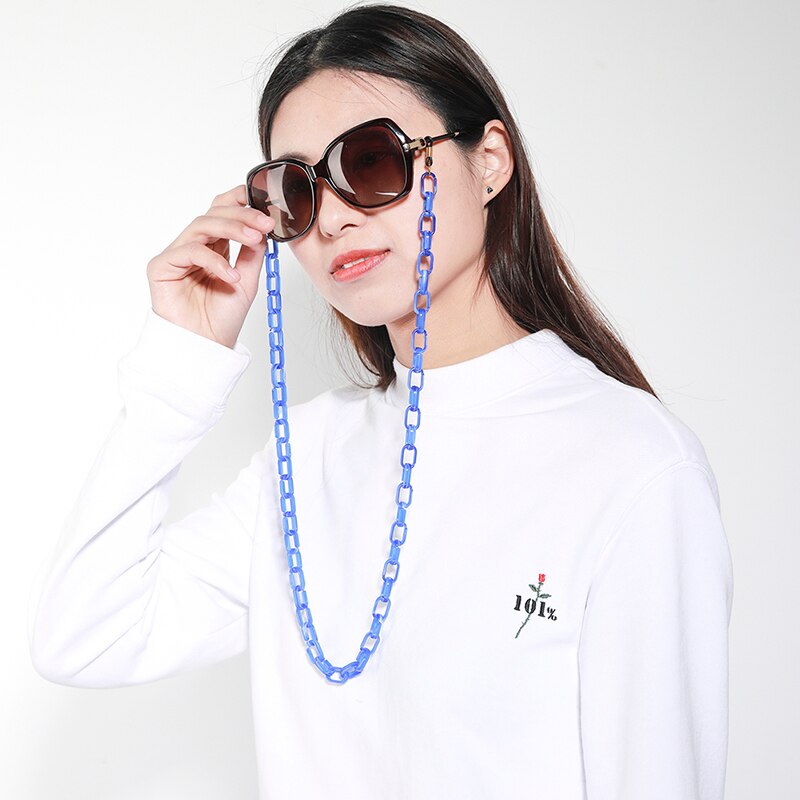 Teamer akryl solglasögon kedja dam glasögon läsglasögon kedjor glasögon snörhållare nackrem lanyard