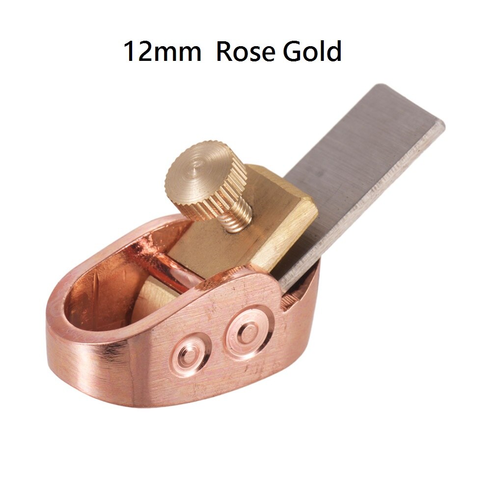 15mm Woodworking Finger Plane Cutter Planer Stainless Steel Luthier Tool Set for DIY Violin Viola Cello Wooden Instrument: 12mm Rose Gold