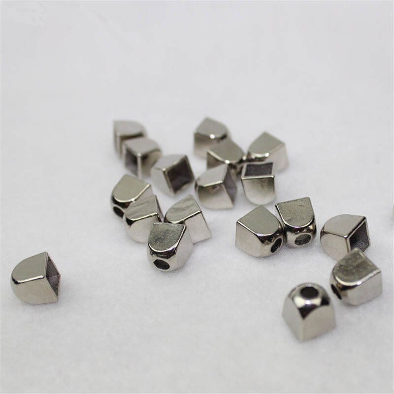 Cerradura de cordón cuadrado de aleación de Metal para fabricación de joyas, accesorio de cordón para ropa, sombrero, chaqueta, suministro de manualidades DIY, 3 colores, 8x8,5mm, 20 Uds.
