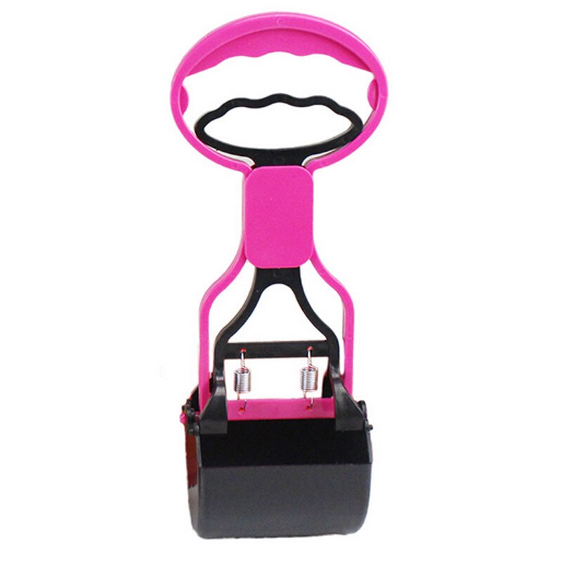Hund kjepp scoop hund padle hund spade kjepp pickup toalett hygiene tilbehør hund pickup klipp rengjøring spader håndtere rent verktøy: Rosa