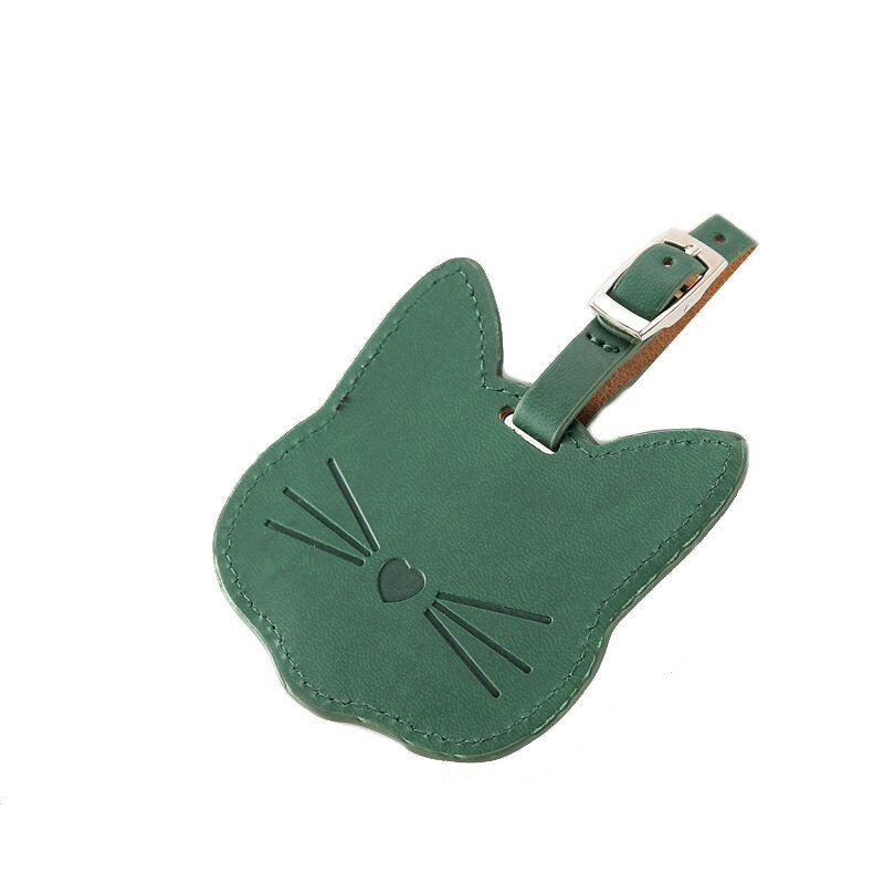 Kawaii Cat valise en cuir étiquette à bagage dessin animé ID porte-adresse étiquette à bagages identifiant accessoires de voyage