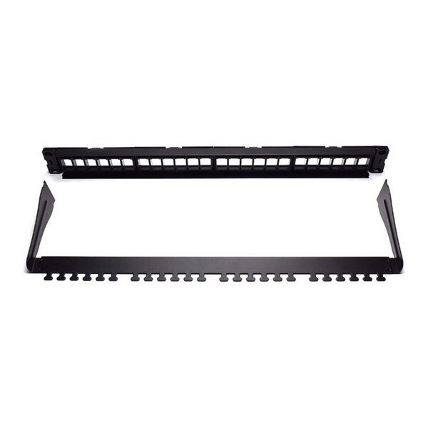 24-port UTP Kategorie 5e/6/6e Patch Panel WP WPC-PAN-BUP24 Schwarz