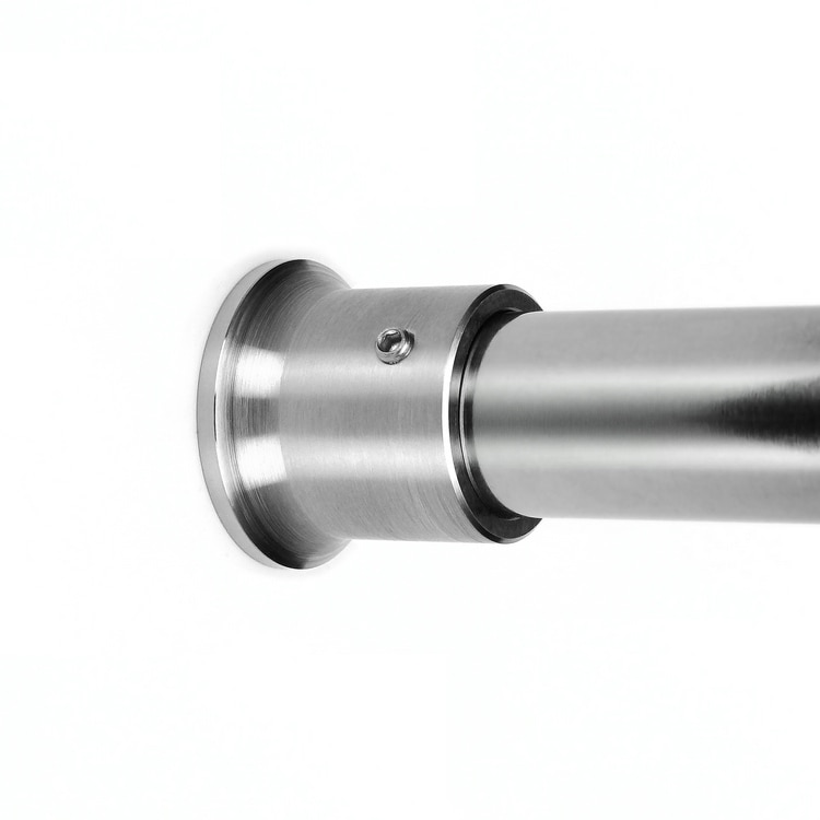 (1 Pair)VIBORG Solid 304 Stainless Steel 19mm Shower Curtain Rod Rail Pole Holder Flange Closet Wardrobe Tube Sockets Brackets