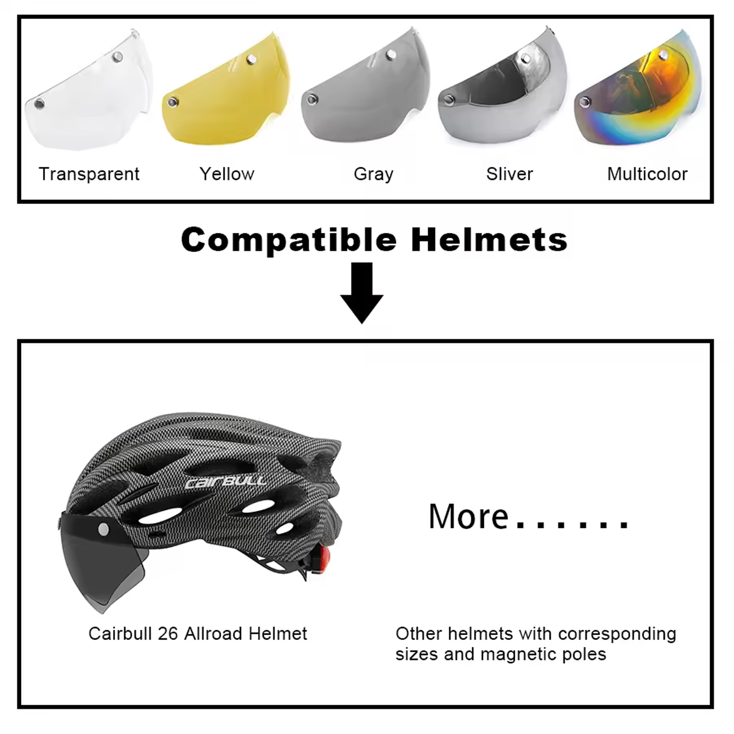 Radfahren Sonnenbrillen Fahrradhelm Brille Visier Zubehör Helmzubehör Brille Visierzubehör Transparent Grau Gelb