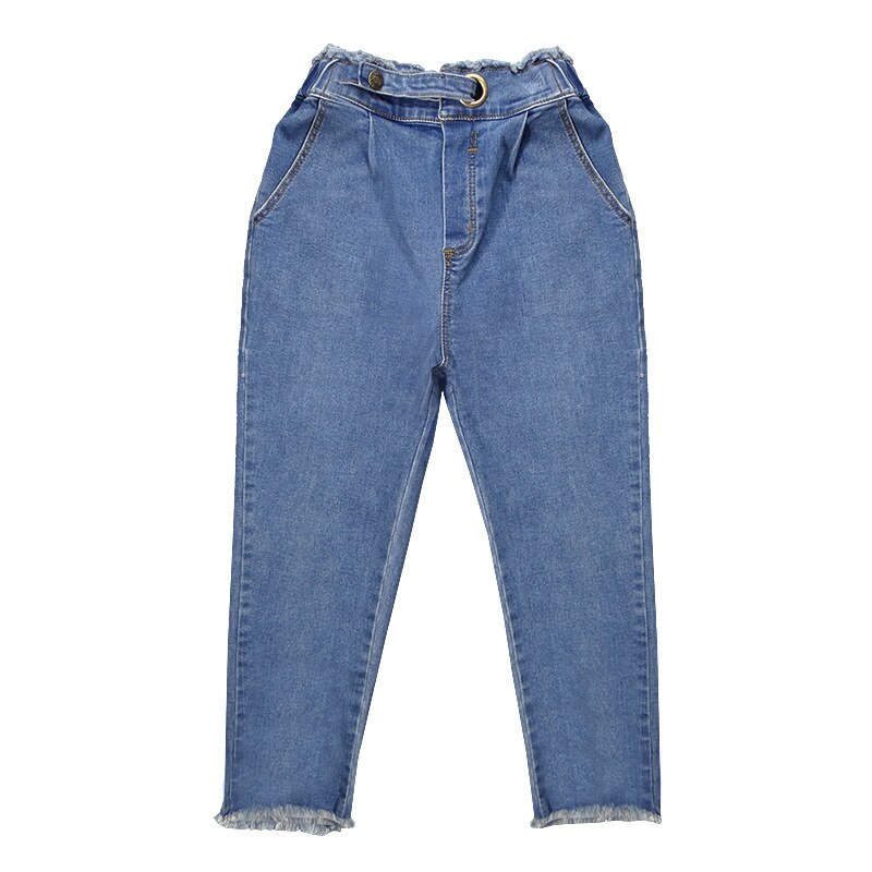 Kindermeisjes jeans harembroek jeans kleine meisjes meisjeskleding 5 6 8 10 12 14 jaar: 10