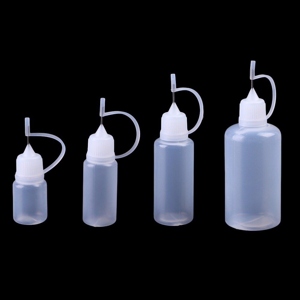 1PC 10-50ml Empty Plastic Needle Tip Childproof Cap Dropper Liquid Juice Bottles