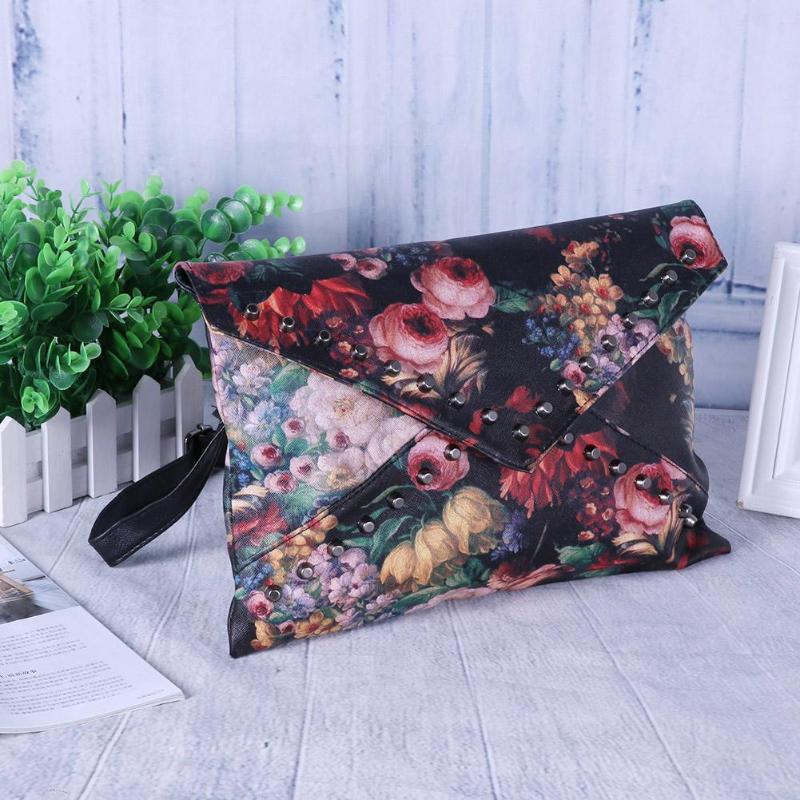 Olieverf Vrouwen handtassen crossbody schoudertassen Klinknagels Handtas Vrouwen Envelop Clutch Bag bolsos mujer