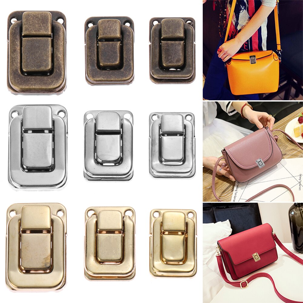 2 Stuks Lederen Tas Gesp Antieke Doos Hasps Legering Slot Vangst Vergrendelingen Voor Sieraden Borst Doos Koffer Clip Sluiting Vintage hardware