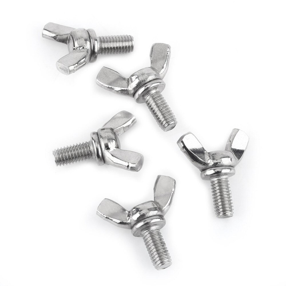 5Pcs M6 Vlinder Schroef Bolt Wing Hand Bouten Schroeven DIN316 304 Rvs Duimschroef Fastener tornillos