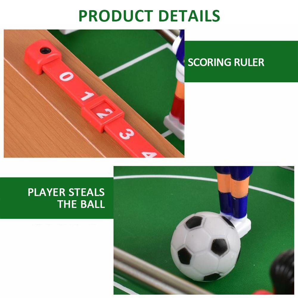 Mini mesa de fútbol para niños, juego de fútbol de color práctico, mesa de fútbol de madera portátil para niños, pasatiempos de colección en interiores