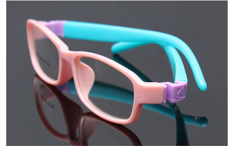 Lunettes à monture Flexible pour enfants, verre optique TR, pliable, sans vis, 8817: C3