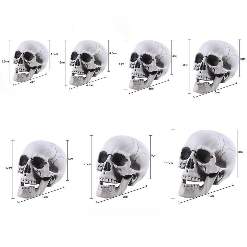 Statues Sculptures Halloween Decorations Artificial Plastic Bone Party Horror Skull Head Ornament Model Bar Skull Scary Ske L1R8
