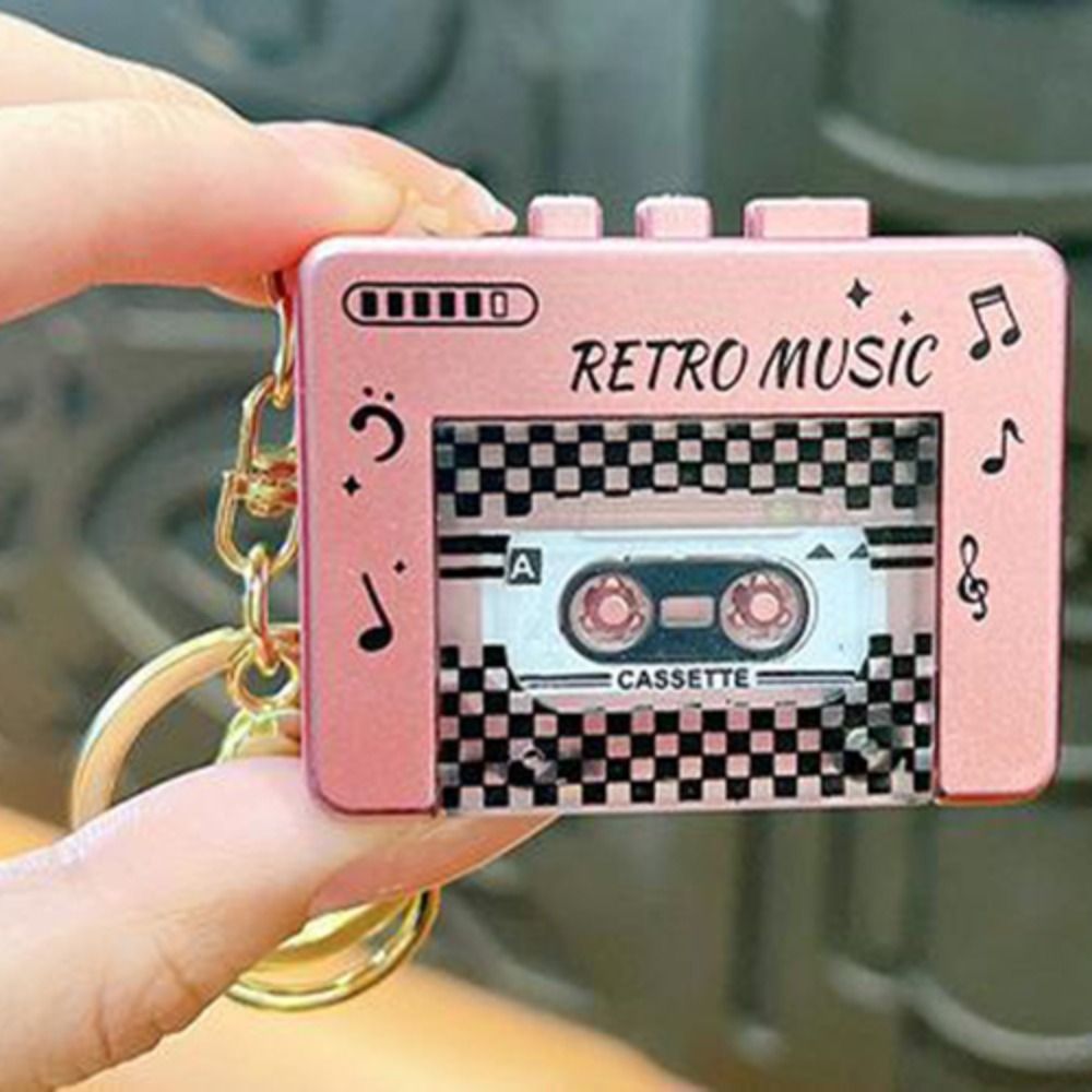 Yhsioaklo Retro Cassette Tape Sleutelhanger - 80s Muziek Vintage Recorder Tape | Hanger Decoratie Voor Mobiele Telefoons, Autosleutels