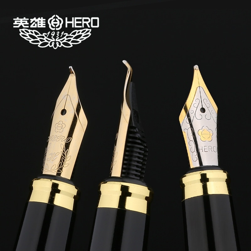 Authentic standard type Hero frosted 6006 metal calligraphy pen art fountain pen iraurita ink pen 0.5mm /1.0mm box set