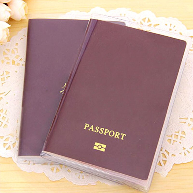 Maat 13.3*18.8Cm Pvc Transparante Scrub Paspoort Cover Clear Card Id Cover Case Voor Reizen Paspoort Tassen Paspoort tassen