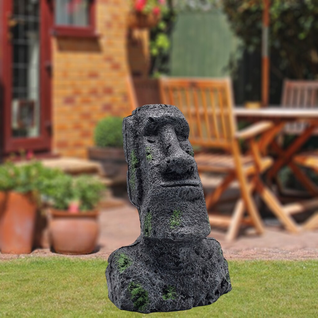 Aquarium Moai Sculpture Easter Island Statues Landscape Office Ornaments