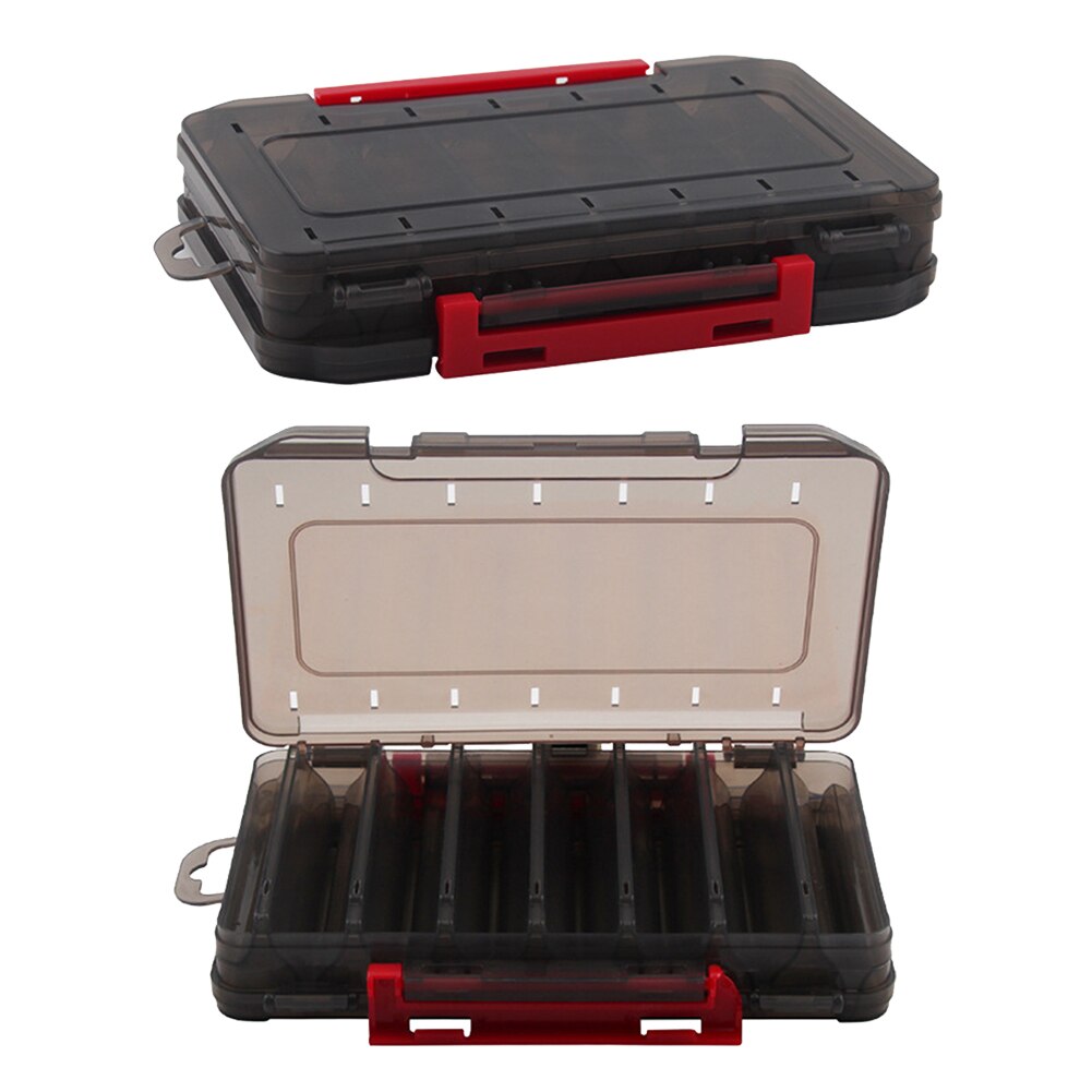 14 Compartments Fishing Lure Boxes Bait Storage Box Fishing Tackle Case Waterproof Double Sided Open Organizer Case