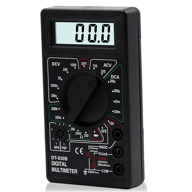 LCD Digital Multimeter AC DC 750 1000V Digital Mini Multimeter probe For Voltmeter Ammeter Ohm Tester Meter