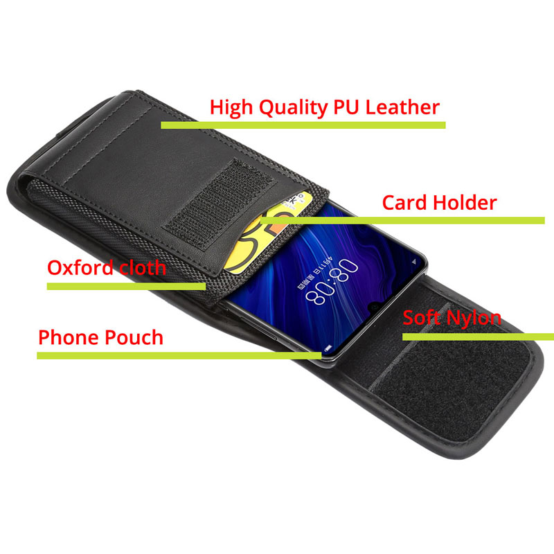 Phone Pouch For iPhone X XS 11 11pro max Case Belt Clip Holster Leather Cover Bags for Huawei P30 20 Mate10 20 pro Card Holder