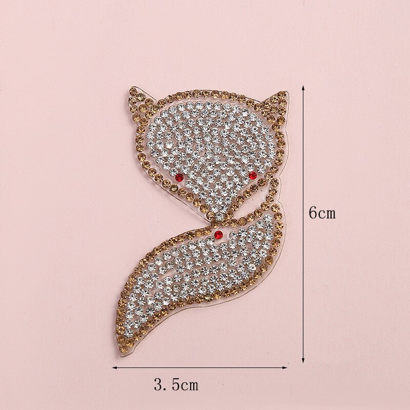 1pcs Animale fiori strass Patch Per accessori di Abbigliamento abbigliamento diamante scintillante Ropa Parches Trasferimento Patch