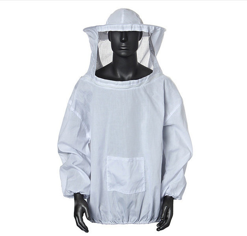 Protective Beekeeping Jacket Veil Smock Equipment BeeKeeping Hat Sleeve Suit