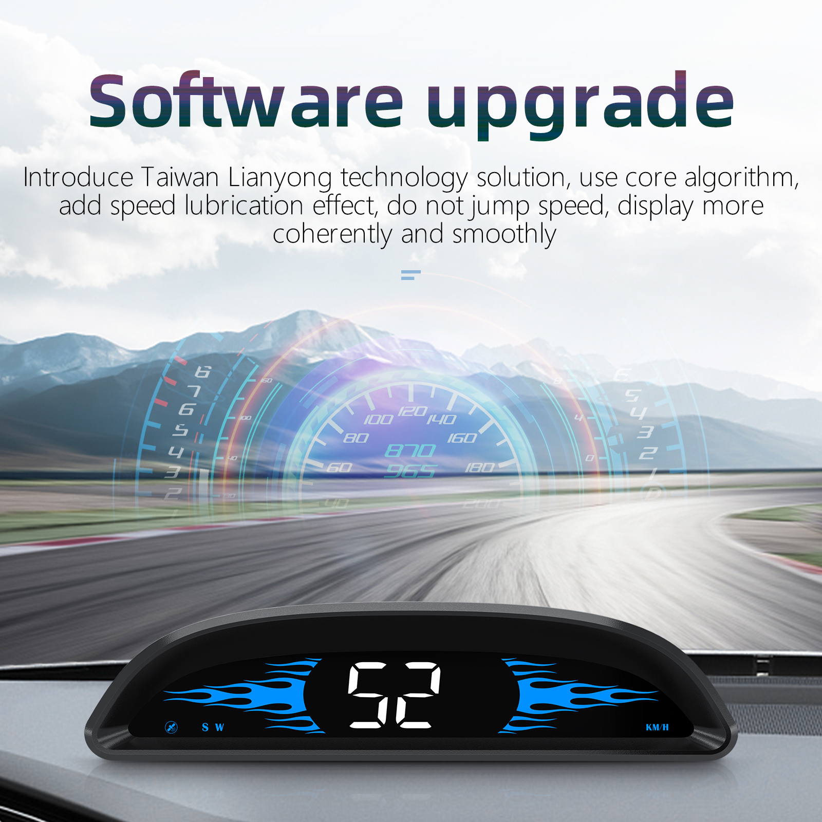 HUD-pantalla frontal para coche, dispositivo de visualización HD para exteriores, todoterreno, GPS, guía de velocidad, dirección