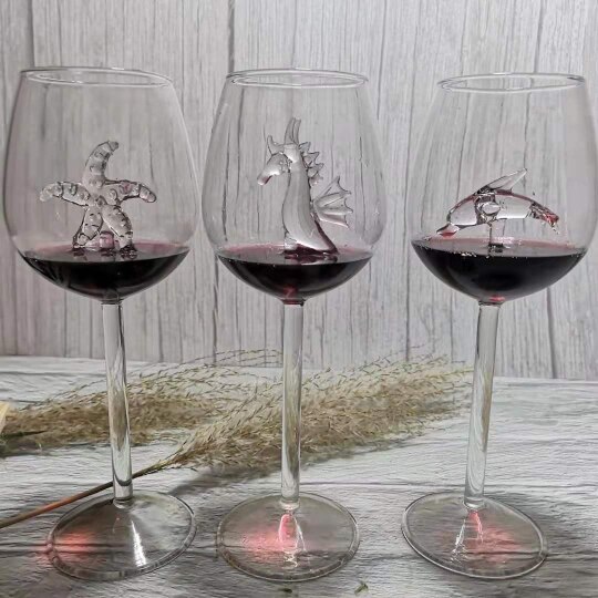 Thuis De Originele Shark Rode Wijn Glas Wijn Fles Beker Whisky Diner Versieren Handgemaakte Crystal Party Fluiten Glas