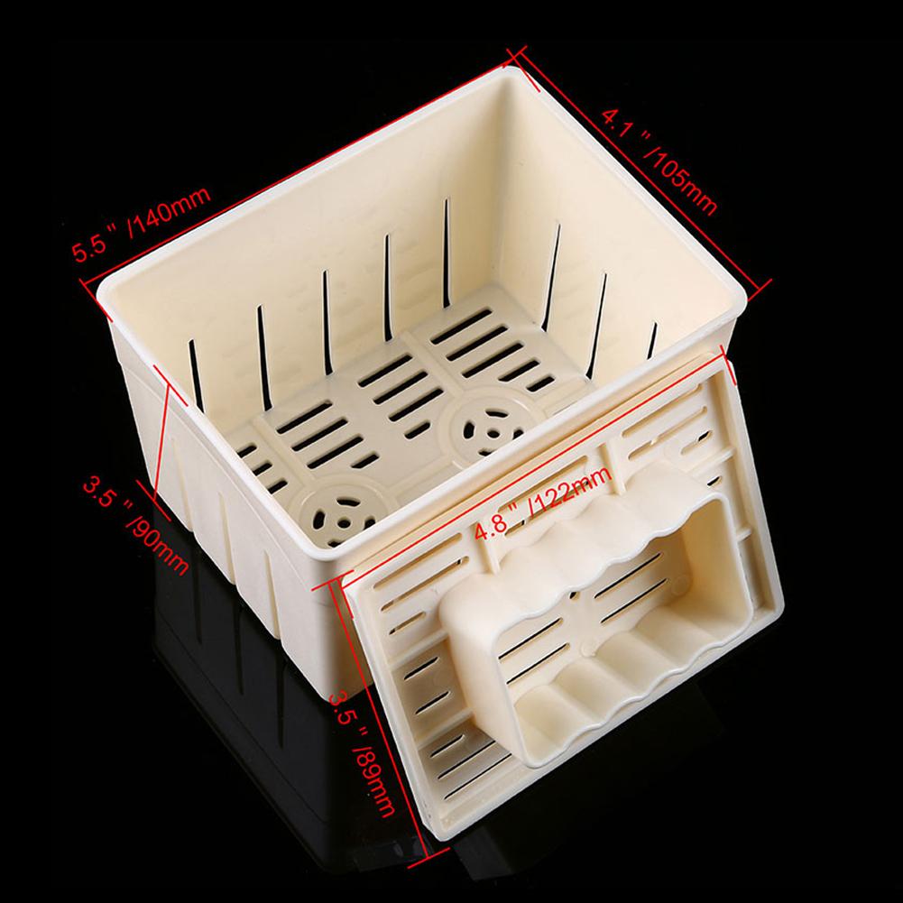 Juego de moldes de plástico para hacer Tofu casero, máquina de prensado de soja con paño para queso, cocina, 1 unidad