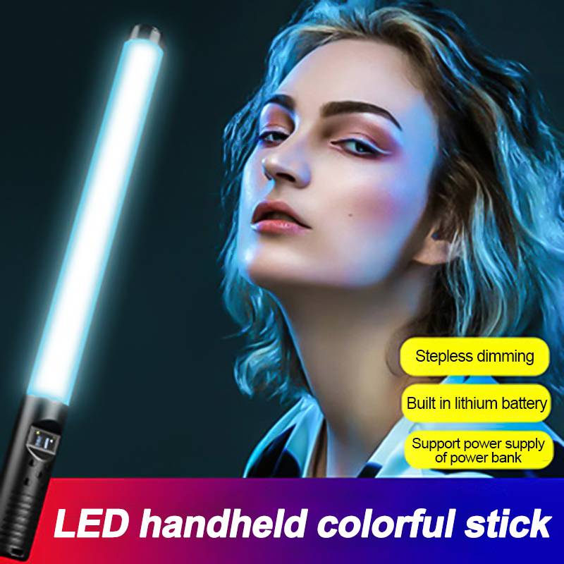 H1 Vullen Licht Stok Rgb 7 Kleur Handheld Draagbare Verblinden Kleur Fotografie Vullen Lichten Self Shot Live Verlichting Stick Supply bar
