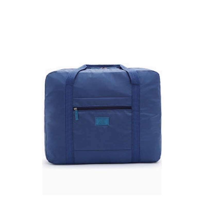 Pliable Rangement De Voyage Bagages Bagage Organisateur Main Épaule Sac: Navy Blue