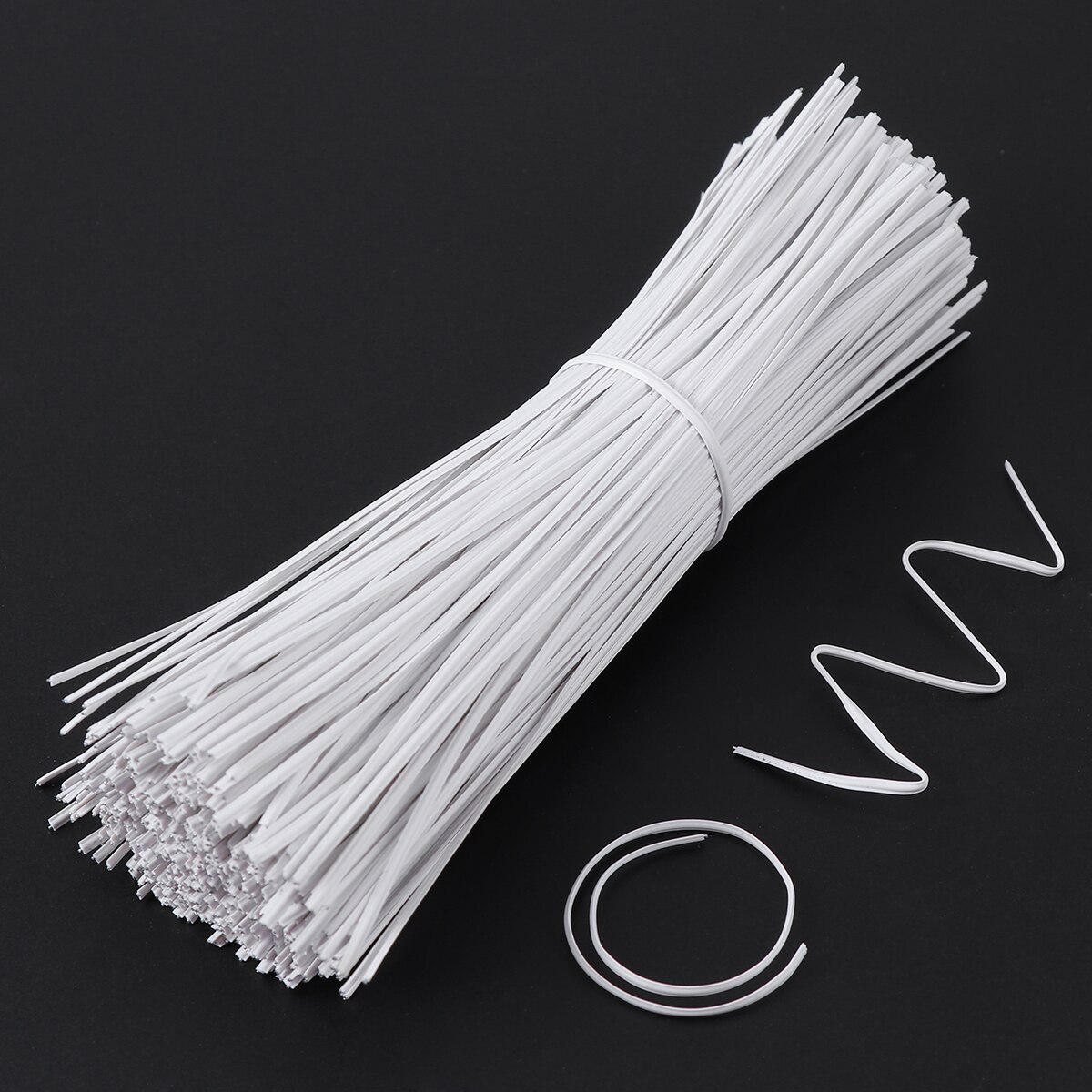 Fil de fer torsadé 15cm | Fil de fer revêtu de plastique, attaches de câble 500 pièces