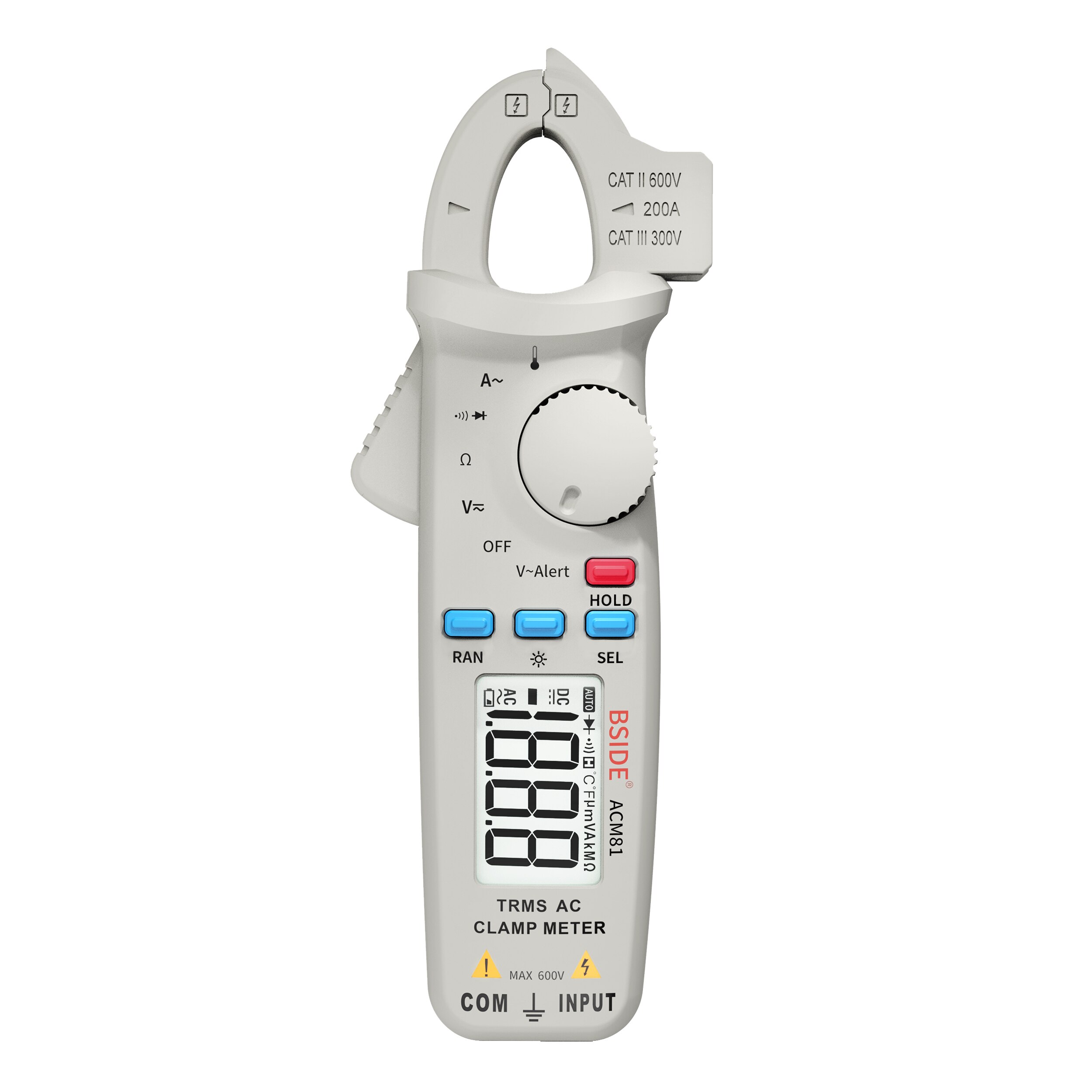 BSIDE ACM81 True RMS AC Clamp Meter 2000 Counts Au... – Vicedeal