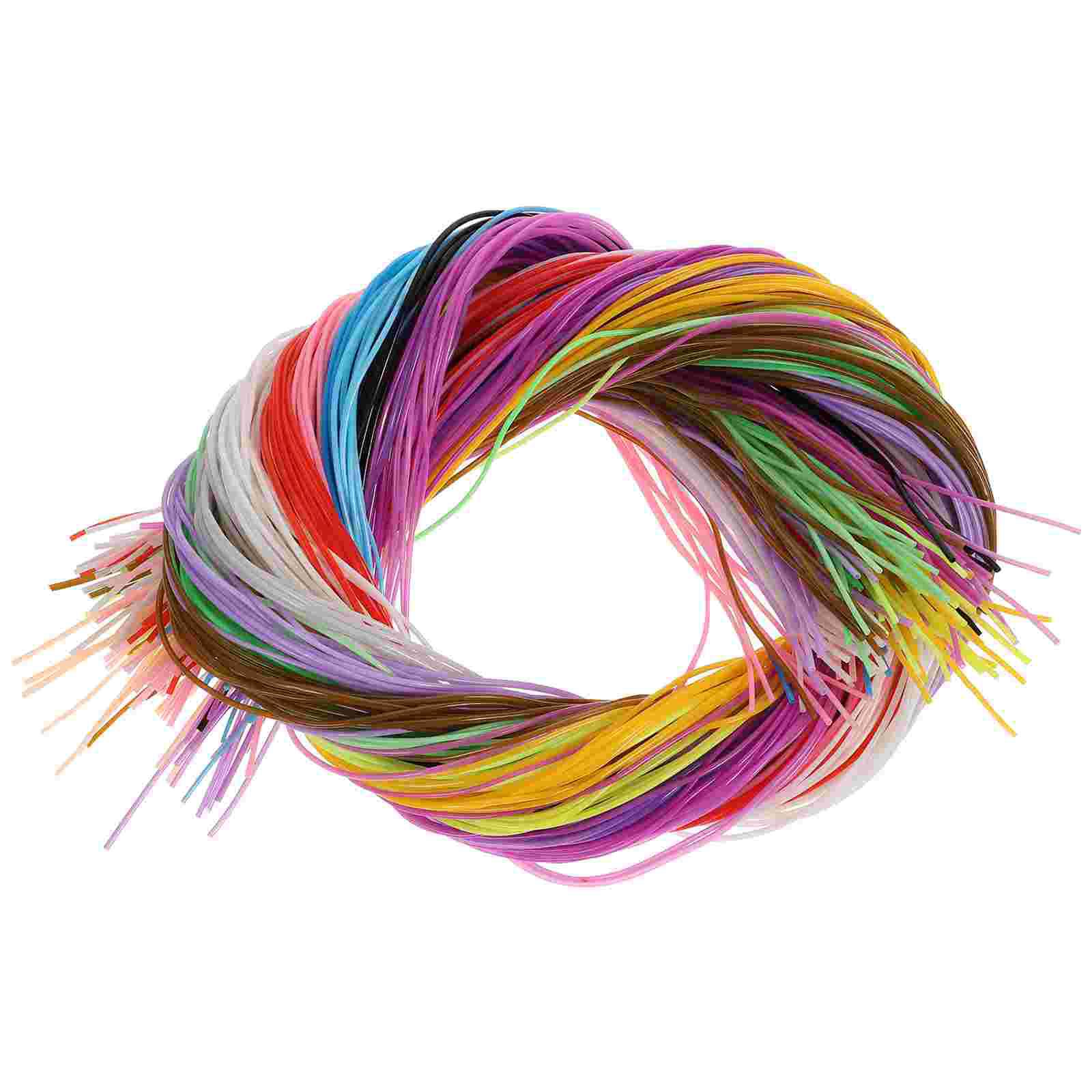 200 Stück 20 Farben Websaiten PVC Schnürschnur Bastelschnur Mehrfarbig DIY Bastelschnur Scoubidou Saiten Bausatz