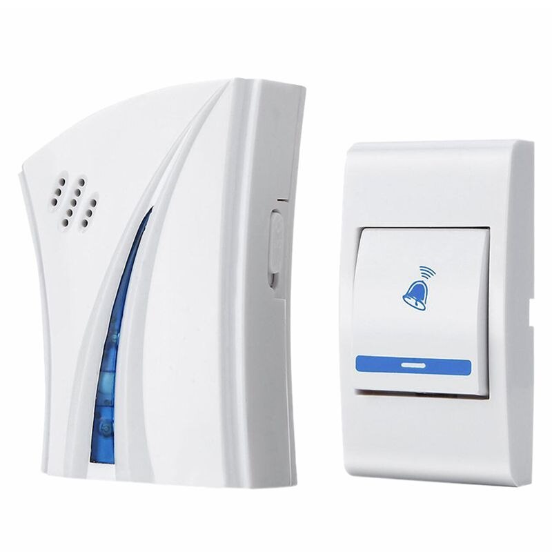 Sonnette plastique blanc sonnette sonnette electrique sans fil porte 36 mélodies