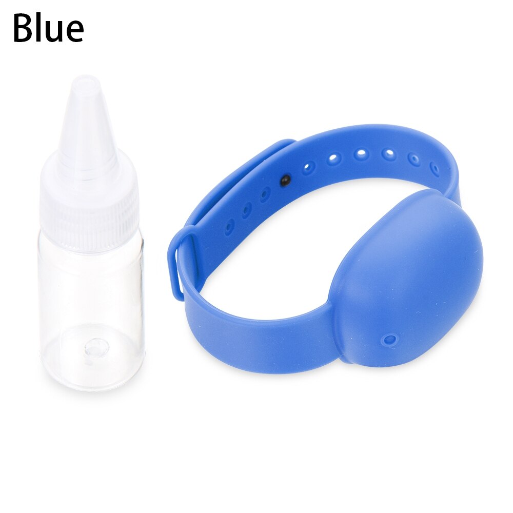 Outdoor Portable Hand Sanitizer Dispensing Wristband Hand Wash Dispenser Refillable With Squeeze Bottle Silicone Soap Bracelet: B-2