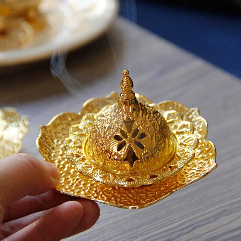 Golden Metalen Hand-Held Wierookbrander Midden-oos... – Grandado