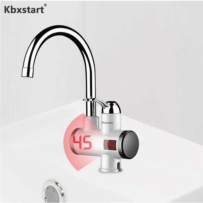 Kbxstart eu stikkontakt køkken vand el varme hane vandhane vand instant tankless bib hane uden lagervand tank