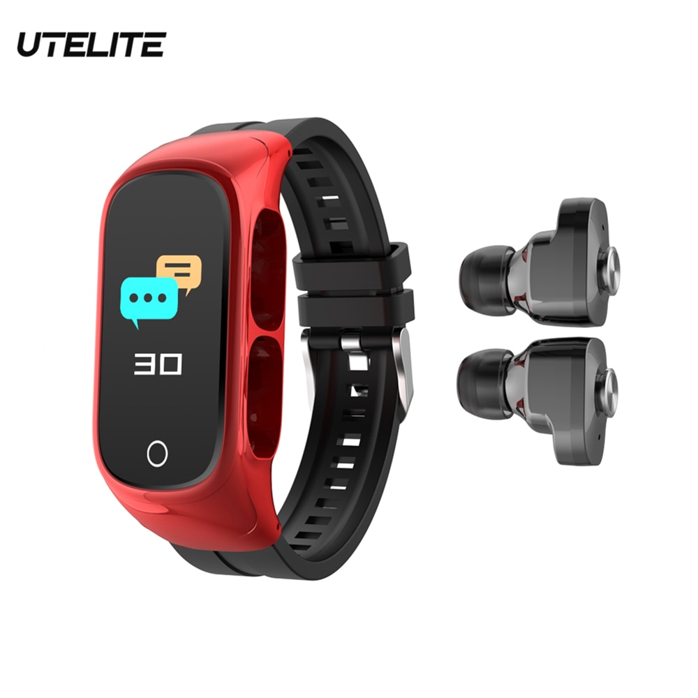 UTELITE-reloj inteligente N8, dispositivo deportivo con auriculares inalámbricos, TWS, compatible con BT 5,0, llamadas, IP67, para Android, iosUT